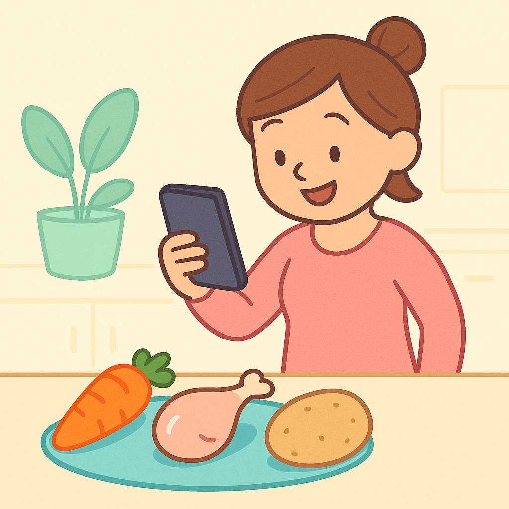 Fotografe os ingredientes